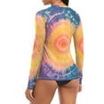 thumbnail image 5 of joogoo Womens UPF 50+ Rash Guard Swirl Orange Tie Dye Long Sleeve UV Protection Sun Shirts Tops XL, 5 of 7