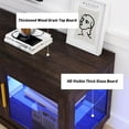 thumbnail image 5 of 71IN LED TV Stand for 85/80/75inch TV,High Glossy Wooden Farmhouse TV Stands for Living Room,TV Gaming Entertainment Center with Storage Cabinet,RGB LED(Brown), 5 of 7