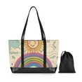 thumbnail image 7 of FORMRS Laptop Tote Bag for Women with 15.6" Computer Compartments Handbag, Beige Rainbow, 7 of 7