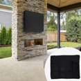 thumbnail image 1 of OULII Housse de Télévision Extérieure Résistante aux Intempéries avec Poche de Rangement pour Télécommande pour Jardin et Patio, 1 of 6