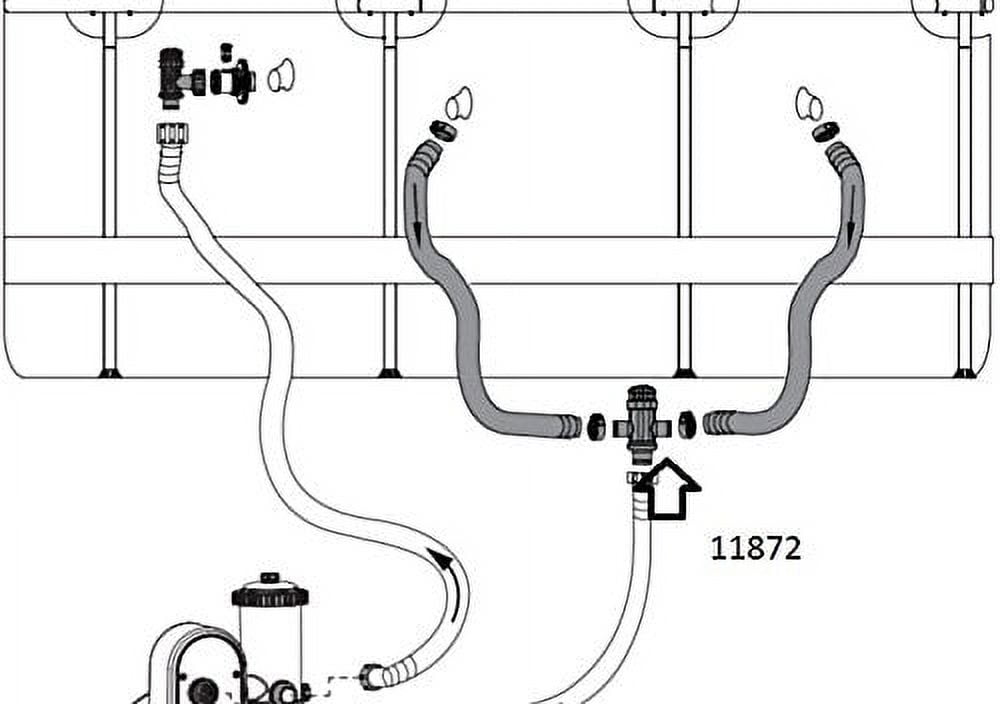 Intex 11872 Replacement Dual Split Hose Plunger Valve Pool Part Attachment