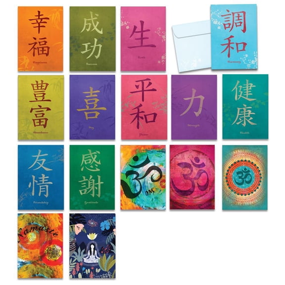 Tree-Free Greetings All Occasion Greeting Card 16 Pack, 5x7, All that Is Zen (GP53839)