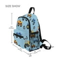 thumbnail image 3 of FORMRS School Backpack with Front Zippered Pocket 12" Student Travel Daypack, Cool Truck Pattern, 3 of 6