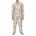 thumbnail image 4 of Kll White Goose Sleepwear Mens Flannel Pajamas,Long Cotton Pj Set, 4 of 9