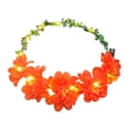 thumbnail image 1 of Corona de flores para niña, tocado, corona de flores para disfrazarse, fotografía panorámica, viajes Rojo, 1 of 8