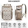 thumbnail image 3 of Nordic Style Insulated Backpack Cooler - 20L Leakproof Lunch Bag, Boho Design for Camping & Travel, 3 of 5