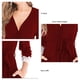 thumbnail image 5 of Pijama de manga larga para mujer pijama fino de Modal albornoz corto Sexy con cuello en V ribete de encaje ANGGREK Otros, 5 of 6