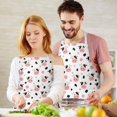 thumbnail image 3 of White Cow Head Dot Pattern Apron-Garden Aprons for Women with Pockets-Cotton Linen Waterproof Kitchen Cooking Gardening Aprons Adjustable for Kitchen,Cooking,BBQ and Salon 33x27 Inch, 3 of 7