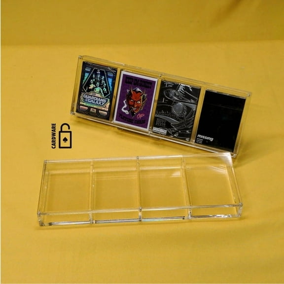 Cardware Archival UV Resistant Acrylic Playing Card Display Case (4 Decks)