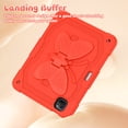 thumbnail image 2 of FJLBDE Case for iPad Pro 11 Inch 2022/2021/2020/2018 with Butterfly Stand, Heavy Duty Rugged Protective Cover with Shoulder Strap for Kids Girls, Red, 2 of 7