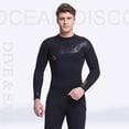 thumbnail image 3 of Trajes de buceo Traje de buceo Manga larga Pantalones largos Protección UV Traje de surf para buceo Snorkeling Surfing Natación en agua fría Negro Hombre XL 5mm Scienceny OD003704-05, 3 of 7