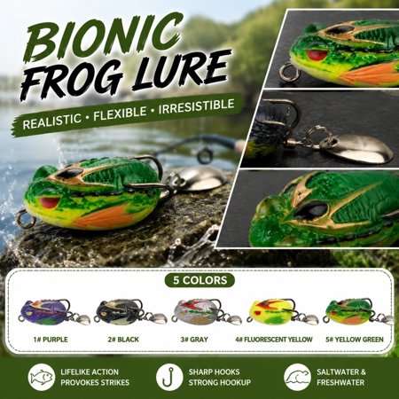 Frogs Lures Soft Frogs Baits for Blackfish Freshwater Fishing Crankbait Lures