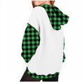 thumbnail image 4 of SELONE Sweatshirt with Hoodie for Boys Fleece Pullover Tops Plaid Sweatshirt Fall Winter Clothes with Pockets 3-14Y, 4 of 5