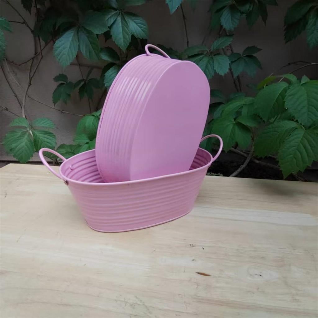 AOOOWER Multipurpose Metal Flower Container Planter For Balcony Windowsill Gardening Home Wedding Party Display 2pcs