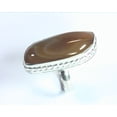thumbnail image 3 of Agate Natural Genuine Gemstone Sterling Silver Ring RSS,720, 3 of 5