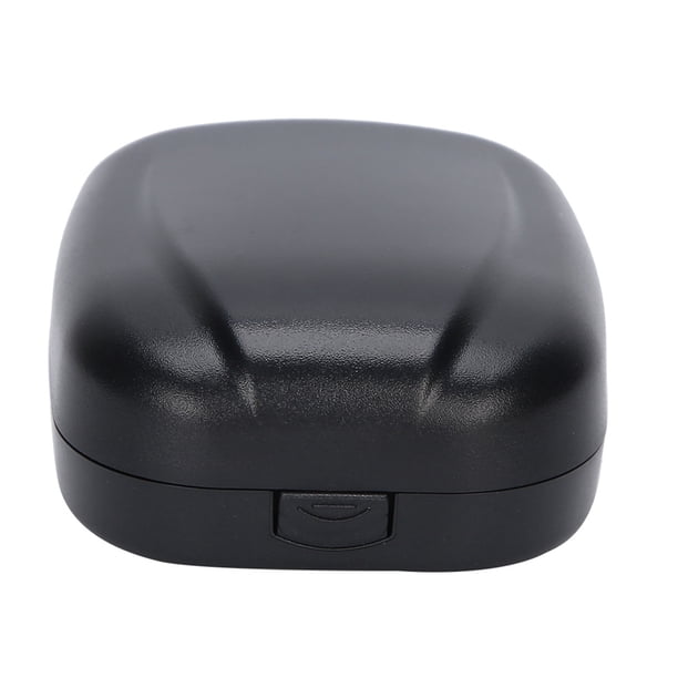 Estuche para audífonos portátil, resistente al agua y a las caídas, caja de almacenamiento para audífonos portátil, color negro