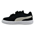 thumbnail image 4 of Puma Suede 2 Straps Toddler Shoes Black/White 356274-01 (5 M US), 4 of 6