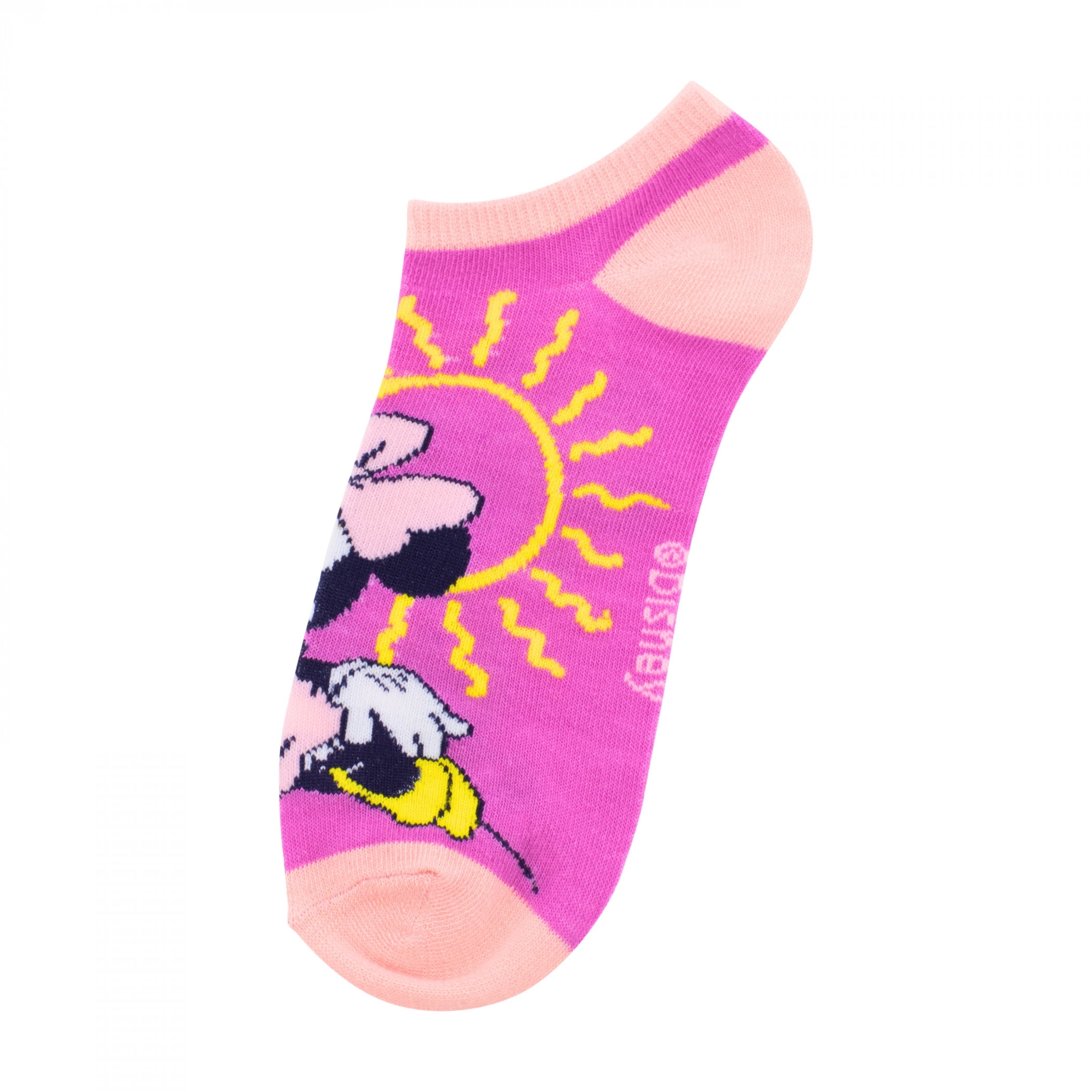 Minnie Mouse 891673 Pastel Tropics Womens Ankle Socks - 6 Pair