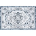 thumbnail image 3 of Traditional 2x3 Area Rug (2' x 3') Medallion White, Blue Indoor Scatter Easy to Clean, 3 of 10
