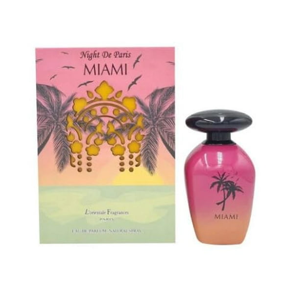 L’orientale Fragrances Collection Night de Paris Miami, 100ml Eau de Parfum, Tropical and Glamorous Scent for Men and Women
