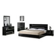 thumbnail image 2 of Black Lacquer With Crystal Accents King Bedroom Set 6Pcs J&M Lucca Luxury, 2 of 6