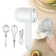 thumbnail image 5 of Batidora de mano liviana, batidora de 2 batidores, batidora portátil inalámbrica compacta, batidora de huevos, batidora de bebidas para alimentos, - blanco perfecl mezclador portátil, 5 of 8
