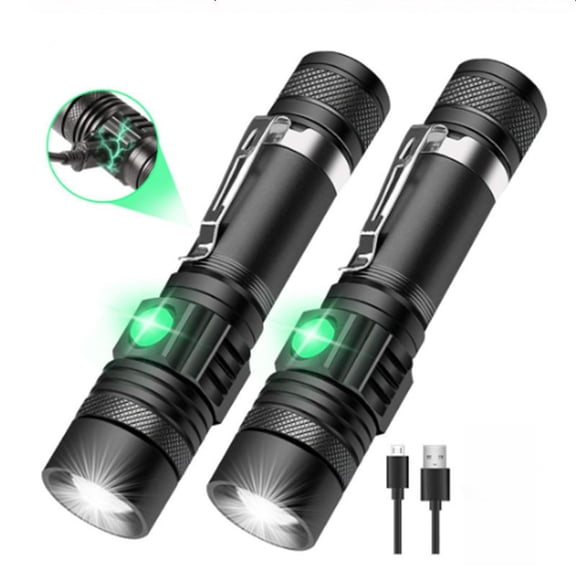 Hometravel LED Flashlight, 1000 Lumens Super Bright Zoomable Rechargeable Light, Four Mode Handheld Flashlight for Outdoor and Home
