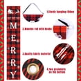 thumbnail image 4 of Christmas Wreaths Merry Christmas Decorations Banner, Christmas Porch Sign Red Plaid Hanging Banners, 4 of 5