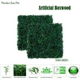 thumbnail image 4 of Indoor/Outdoor Artificial Hedge Artificial Plant Great Boxwood Ivy Substitute Sound Diffuser Privacy Fence Hedge Topiary Gardenia Greenery Panels 20x20"Dark Green 24pc, 4 of 16