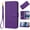Purple, variant on Flip Folio Wallet Case For Samsung Galaxy A07, Lychee Grain Patterned PU Leather RFID Blocking Cover with Credit Card Holder, Magnetic Clasp Kickstand Business Style with Lanyard, Red