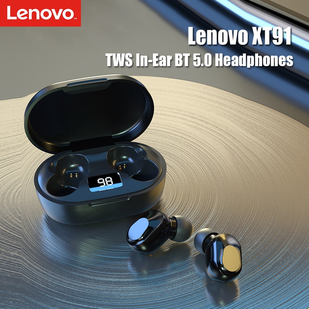 Lenovo XT91 TWS True Wireless Earbuds In-Ear Earphones Bluetooth 5.0  Headphones with Touch Control Digital Power Display Stereo Sound Noise  Canceling 