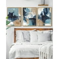 thumbnail image 2 of SHENIFY Abstract Wall Art Blue Gray White Modern Minimalist Painting Decor Graffiti Artwork 11x14in3pcs Natural Framed, 2 of 5
