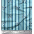 thumbnail image 1 of Soimoi Green polyester Crepe Fabric Ring & Stripe Printed Craft Fabric by the Yard 52 Inch Wide, 1 of 3