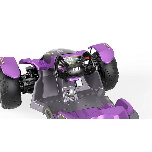 Power Wheels Kids Electric 12 Volt Mini ATV Boomerang Ride On Toy Car, Purple -