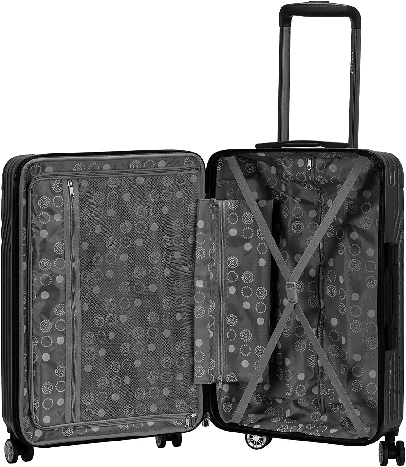 Free Shipping! Rockland Luggage Pista 3 Piece Hardside ABS Non