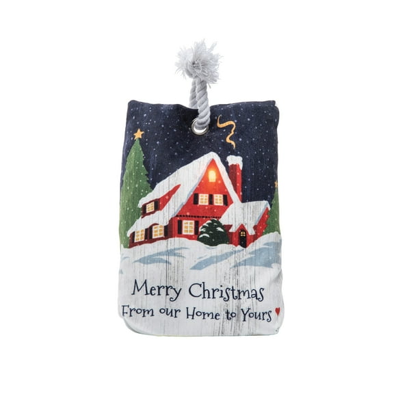 Merry Christmas Home Light-Up LED Weighted Door Stop