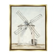 thumbnail image 3 of Stupell Industries Windmill Farm Landscape Neutral Blue Brown Painting Metallic Gold Framed Floating Canvas Wall Art, 16x20, by Ethan Harper, 3 of 5