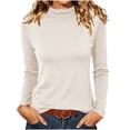 thumbnail image 2 of 5PCS Long Sleeve Thermal Shirts for Women Ultra Soft Fleece-Lined Crew Neck Workout Baselayer Tops, 2 of 8