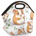thumbnail image 2 of Herdesigns Cute Neoprene Lunch Bag, Cute Hamster Insulated Lunch Box for Women Men Washable Lunch Tote Soft Lunch Container With Zipper for Work Picnic Travel, 2 of 7