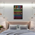 thumbnail image 6 of Library Rules Reading Wall Art Poster Bedroom Prints (2)Home Decor Hanging Picture Canvas, 6 of 7