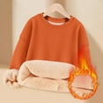 thumbnail image 7 of KAUOD Teen Girls Fleece Lined Sweater Thick Warm Crew Neck Pullover Sweatshirts Tops Kids Plain Long Sleeve Padded Clothes, 7 of 7