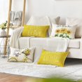 thumbnail image 3 of Hello Love Sunflower Bicycle Yellow Throw Pillow Covers, 12 x 20 Inch Flowers Summer Spring Cushion Case for Sofa Couch Set of 4, 3 of 6