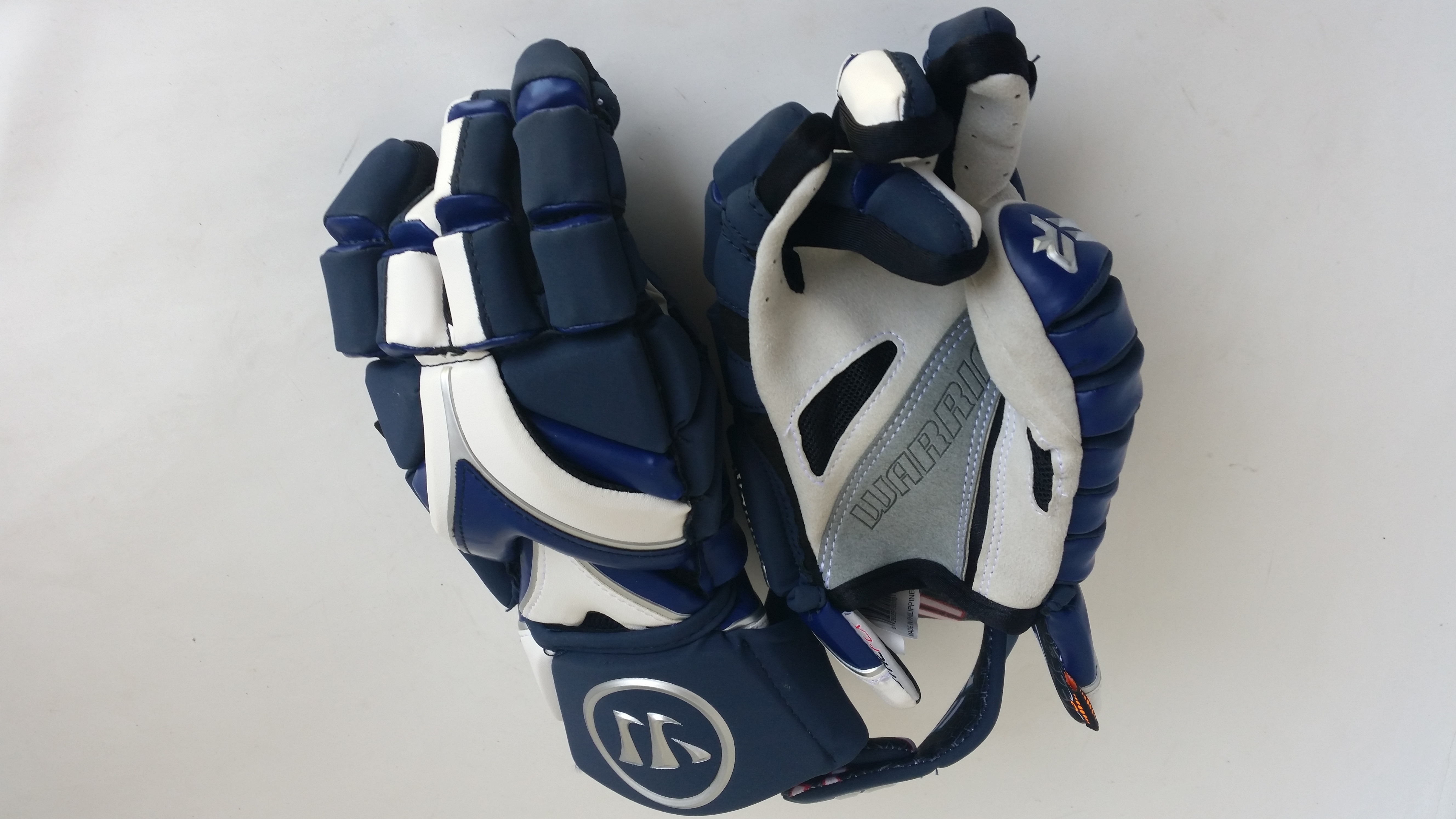 New Warrior Rabil PRGS16 Navy/White Large Lacrosse Gloves