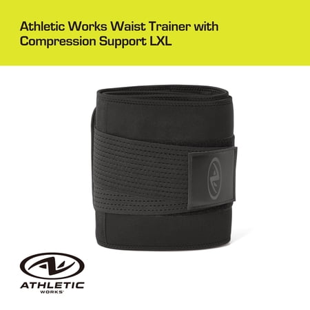 ATHLETIC WORKS WAIST TRAINER LXL WITH COMPRESSION SUPPORT WAIST RANGE 33IN TO 44IN FOR SCULPT & STRENGTHEN YOUR CORE