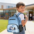 thumbnail image 3 of KUIFORTI Cute Penguin Toddler Bookbag Kids School Bag with Multiple Storage Pockets Soft Girls Backpack for Kindergarten Preschool Back to School Supplies, 3 of 7