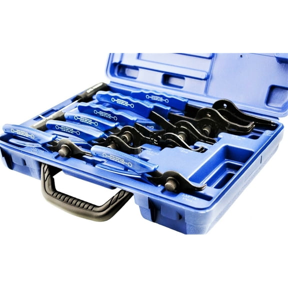 11pc CAL-HAWK SNAP RING PLIER SET USE ON INTERNAL/EXTERNAL RINGS BLUE CASE