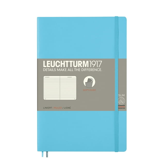 Notebook LEUCHTTURM1917 Tapa blanda B6+ 125x190 mm a rayas azul