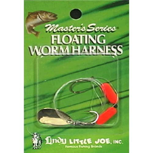 Little Joe Floating Worm Harness Fishing Lure Harness Gold Blade Orange Float 36 inch length Snell