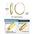 thumbnail image 6 of PROSTEEL Chunky Gold Plated Hoop Earrings for Women 60MM X-Large Hoops Jewelry Mother's Day Christmas Birthday Graduation Day Gifts for Mom Daughter Adults, 6 of 8