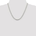 thumbnail image 5 of White Sterling Silver chain Curb 20 in 5.3 mm 5.3mm Polished Flat, 5 of 5